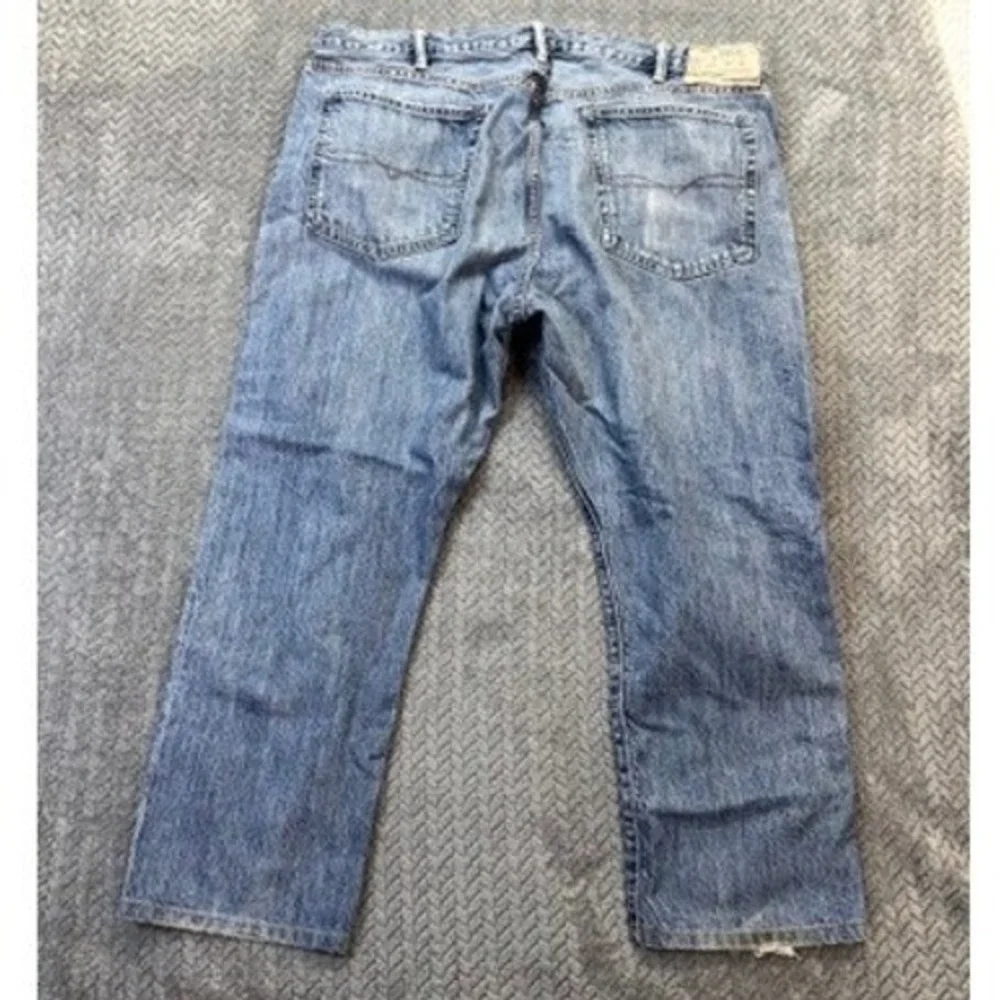 Polo Ralph Lauren Jeans Men 40x25 Blue Straight 018 Button Fly‎ Med Wash Denim
